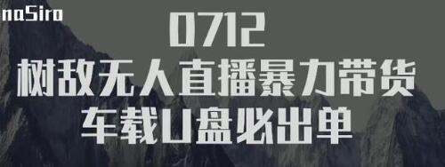 树敌‮习研‬社抖音无人直播暴力带货车载U盘必出单，单号单日产出300纯利润-甬战资源库