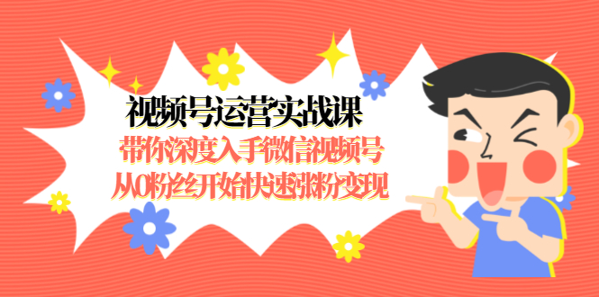 视频号运营实战课，带你深度入手微信视频号1.0，从0粉丝开始快速涨粉变现-甬战资源库