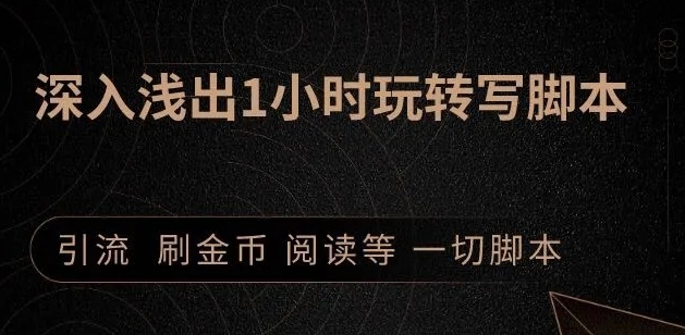 引流脚本实战课：1小时深入浅出视频实操讲解，教你0基础学会写引流脚本-甬战资源库