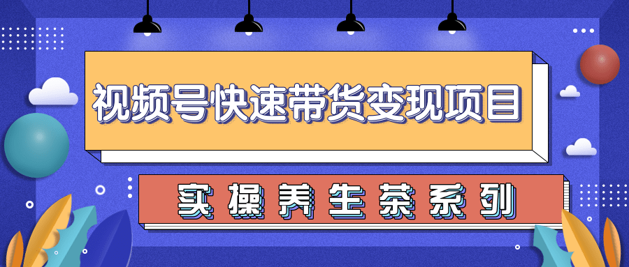 柚子视频号带货实操变现项目，零基础操作养身茶月入10000+-甬战资源库