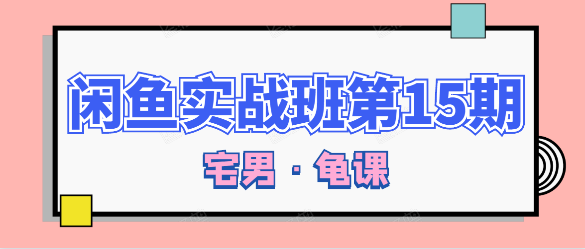 闲鱼无货源电商课程第15期，一个月收益几万不等-甬战资源库