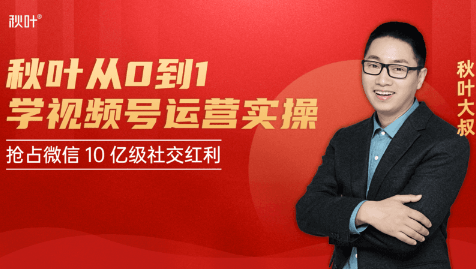 秋叶从0到1学视频号运营实操，抢占微信10亿级红利市场【完结-高清无水印】-甬战资源库