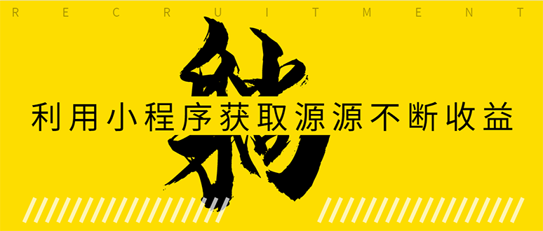 躺赚项目：如何利用小程序为自己获取源源不断的收益，轻松月入10000+-甬战资源库