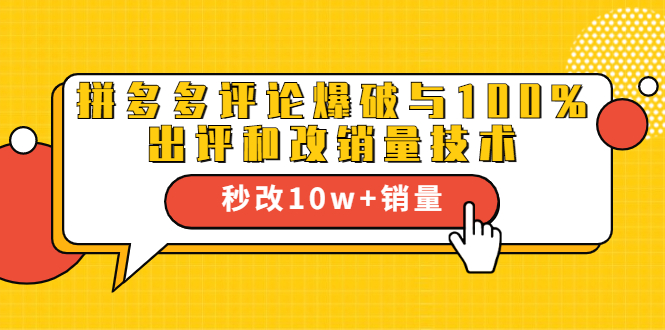 2021拼多多黑科技：拼多多评论爆破与100%出评和改销量技术-甬战资源库