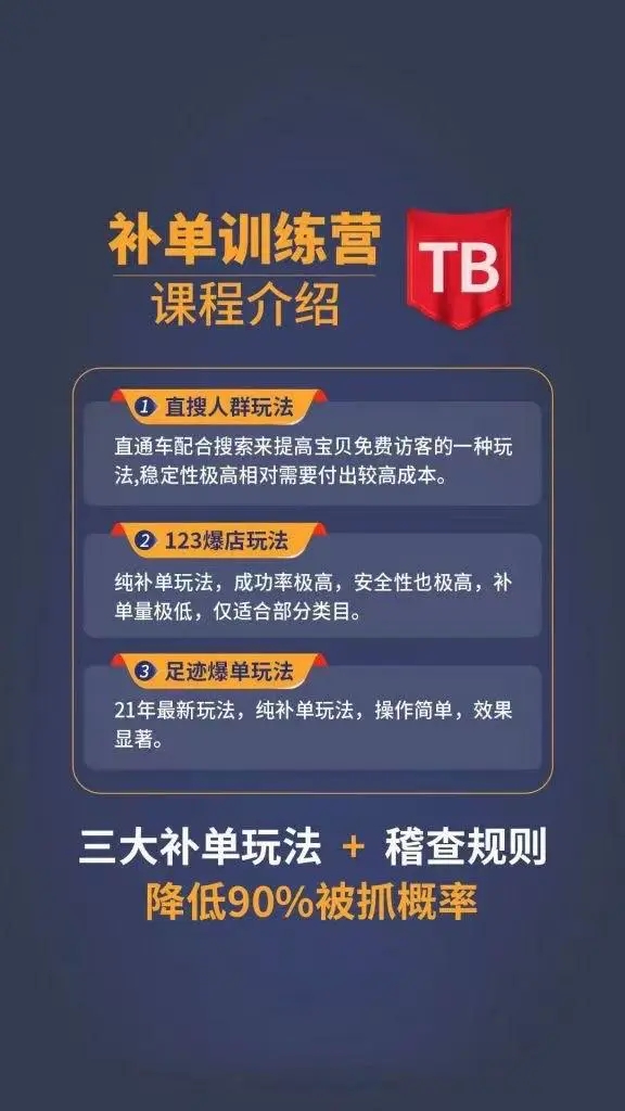数据蛇淘宝2021最新三大补单玩法+稽查规则，降低90%被抓概率-甬战资源库