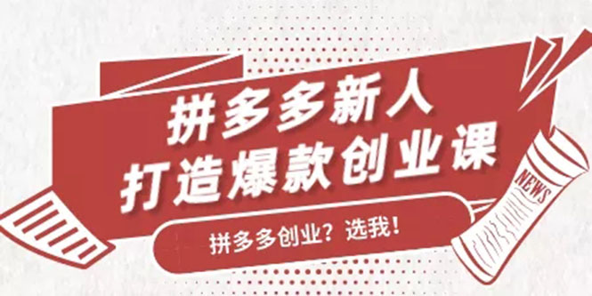 拼多多新人打造爆款创业课：快速引流持续出单，适用于所有新人-甬战资源库