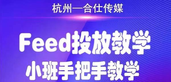 合仕传媒Feed投放教学，手把手教学，开车烧钱必须自己会-甬战资源库