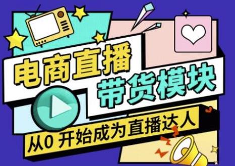 大鹏·电商直播带货课，系统学习直播带货各环节技巧和套路-甬战资源库