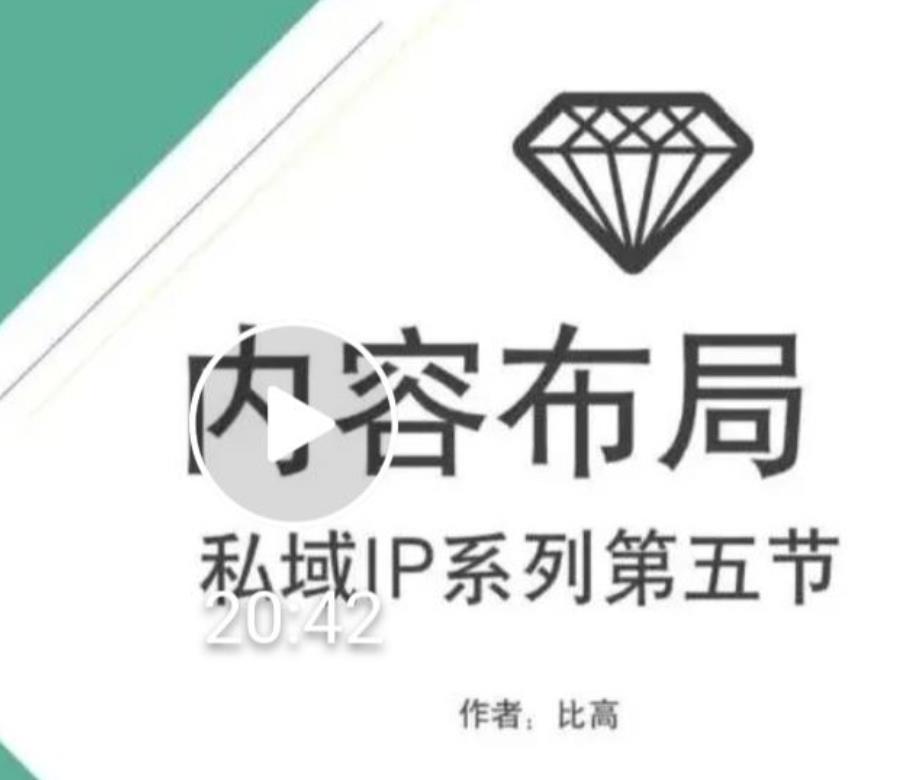 比高私域IP流量变现视频课，6个月10W粉，2235付费会员【完结】-甬战资源库