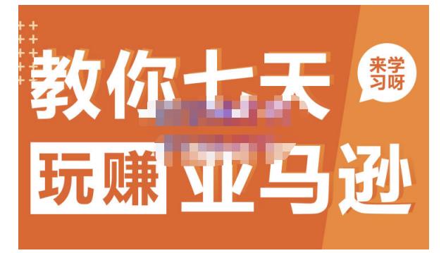 晟尧跨境·教你七天玩赚亚马逊，教你轻松玩赚亚马逊，适合小白学习-甬战资源库