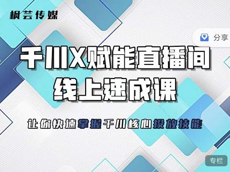 枫芸传媒-线上千川提升课，提升千川认知，提升千川投放效果-甬战资源库