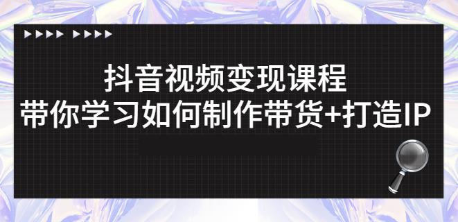 抖音短视频变现课程：带你学习如何制作带货+打造IP【41节】-甬战资源库