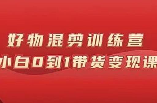 万三好物混剪训练营：小白0到1带货变现课-甬战资源库