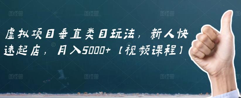 虚拟项目垂直类目玩法，新人快速起店，月入5000+【视频课程】-甬战资源库