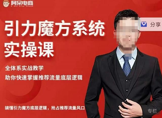 阿呆-引力魔方系统实操课，全体系实战教学，助你快速掌握推荐流量底层逻辑-甬战资源库