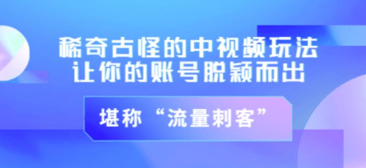 不讲李·稀奇古怪的冷门中视频冷门玩法，让你的账号脱颖而出，成为流量刺客！（图文+视频）-甬战资源库