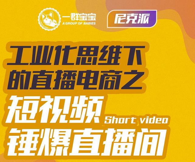 尼克派·工业化思维下的直播电商之短视频锤爆直播间，听话照做执行爆单-甬战资源库