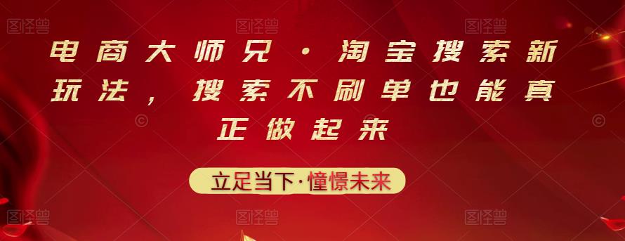 电商大师兄·淘宝搜索新玩法，搜索不刷单也能真正做起来-甬战资源库