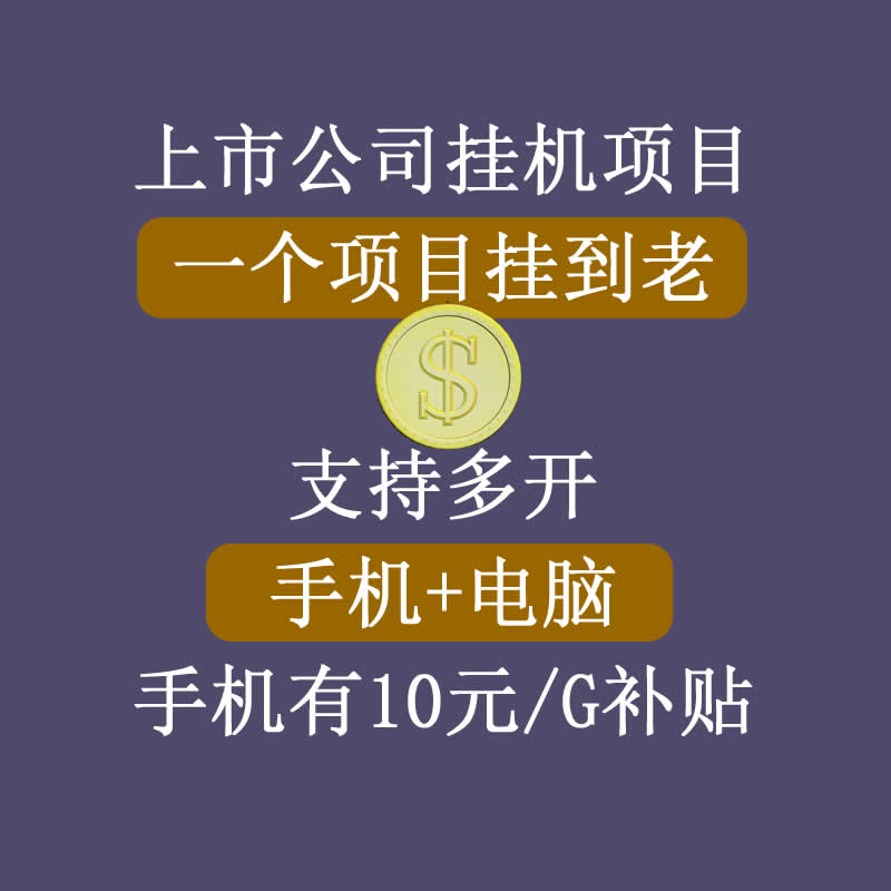 正规挂机项目，支持手机电脑一起挂，支持虚拟机多开，可以挂到老-甬战资源库