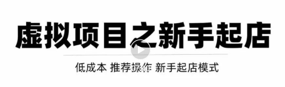 虚拟项目快速起店模式，0成本打造月入几万虚拟店铺！-甬战资源库