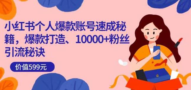 小红书个人爆款账号速成秘籍，爆款打造、10000+粉丝引流秘诀-甬战资源库