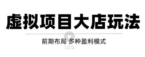 虚拟项目月入几万大店玩法分享，多店操作利润倍增（快速起店盈利）-甬战资源库