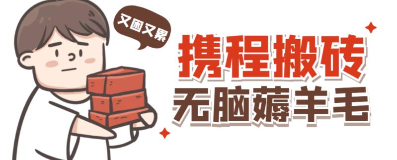 携程最新无脑薅羊毛低保玩法，后期稳定一天几十的收益，可多号放大收益-甬战资源库
