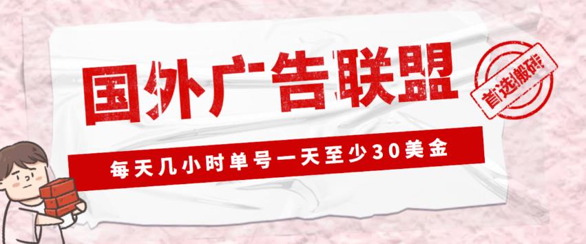 外面收费1980的最新国外LEAD广告联盟搬砖项目，单号一天至少30美金【详细玩法教程】-甬战资源库