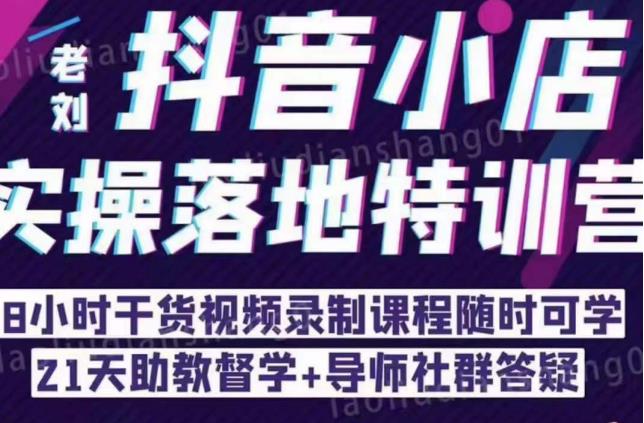 抖音小店实操落地特训营：抖音小店无货源精细化运营，抖店商品卡流量（22节）-甬战资源库
