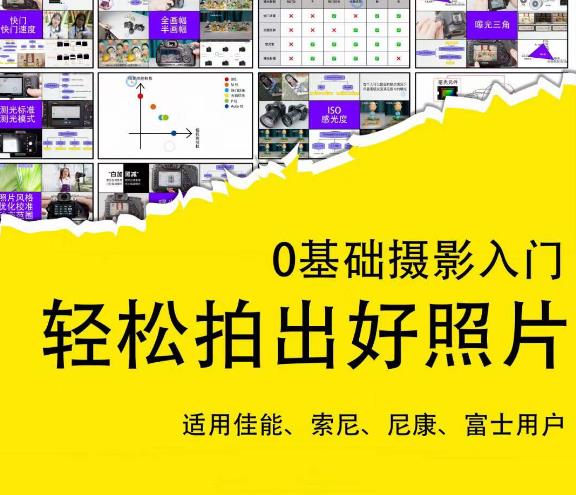 0基础摄影入门，轻松拍出好照片（适用佳能、索尼、尼康、富士用户）-甬战资源库