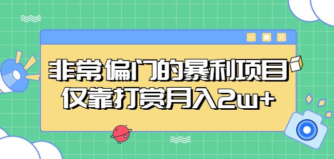 非常偏门的暴利项目，仅靠打赏月入2w+-甬战资源库