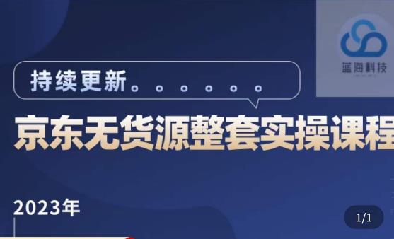 蓝七·2023京东店群整套实操视频教程，京东无货源整套操作流程大总结，减少信息差，有效做店发展-甬战资源库