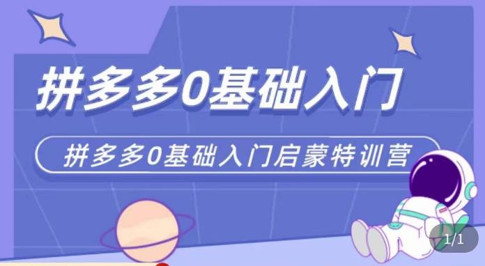 六一电商·拼多多运营0-1实操特训营，拼多多从基础到进阶的可实操玩法-甬战资源库