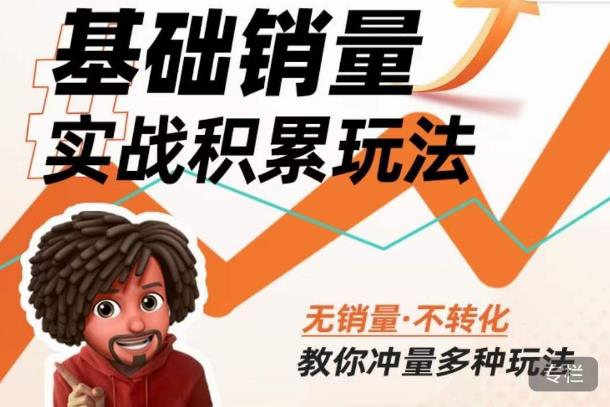 内功丨淘系基础销量实战积累玩法，无销量·不转化，教你冲量多种玩法-甬战资源库