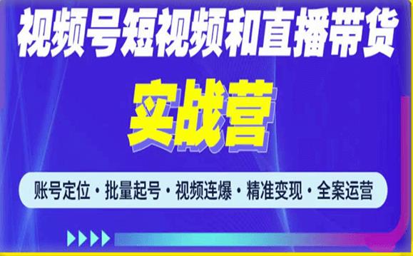 2023最新微信视频号引流和变现全套运营实战课程，小白也能玩转视频号短视频和直播运营-甬战资源库