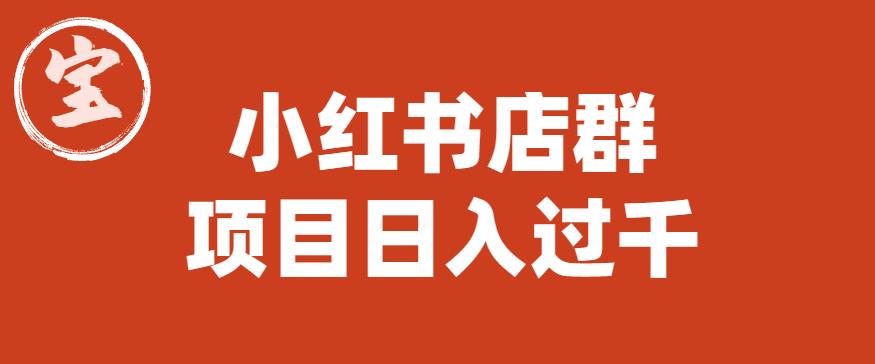 宝哥小红书店群项目，日入过千（图文教程）【揭秘】-甬战资源库
