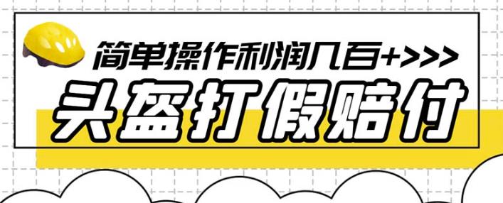 最新头盔打假赔付玩法，一单利润几百+（仅揭秘）-甬战资源库