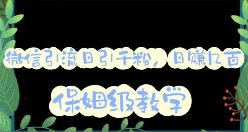 微信互推圈半自动引流方案，矩阵操作日引千人思路【详细视频教程】-甬战资源库
