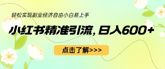 小红书精准引流，小白日入600+，轻松实现副业经济自由（教程+1153G资源）-甬战资源库