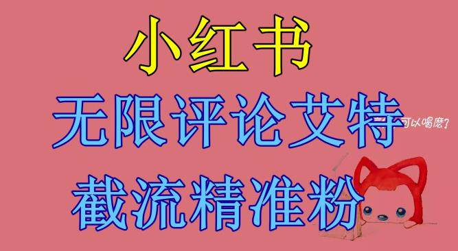 小红书无限评论艾特截流精准粉（软件+教程）-甬战资源库