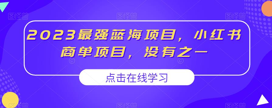 2023最强蓝海项目，小红书商单项目，没有之一【揭秘】-甬战资源库