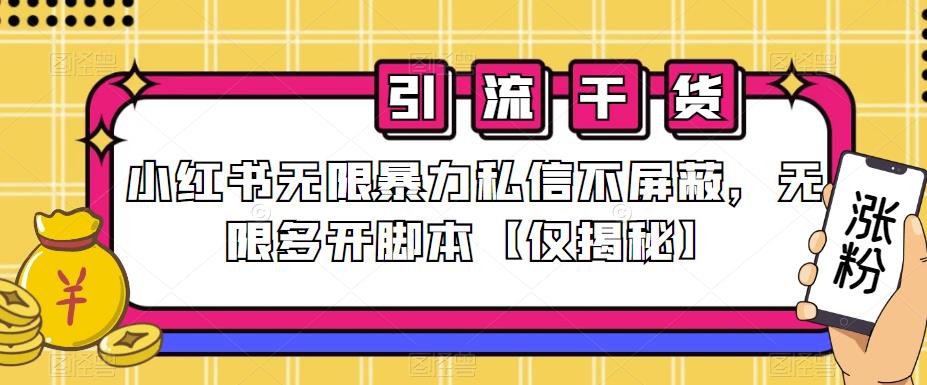 小红书无限暴力私信不屏蔽，无限多开脚本【仅揭秘】-甬战资源库