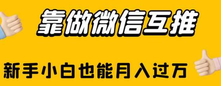 靠做微信互推，新手小白也能月入过万【揭秘】-甬战资源库