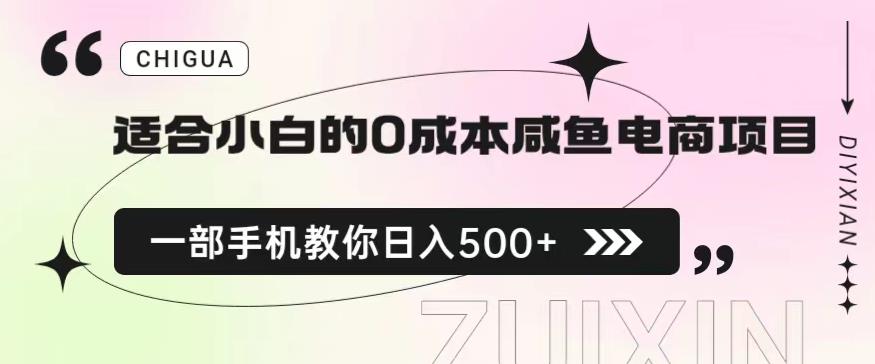 适合小白的0成本闲鱼电商项目，一部手机，教你如何日入500+的保姆级教程【揭秘】-甬战资源库