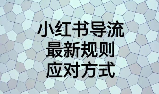 小红书导流最新规则应对方式【揭秘】-甬战资源库