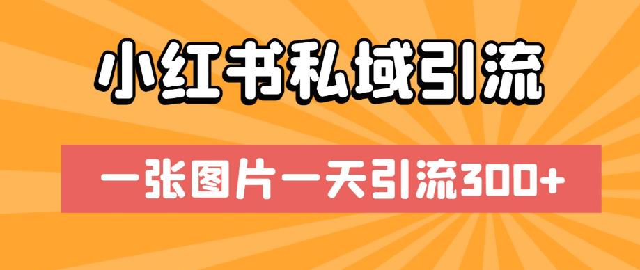 小红书私域引流，一张图片一天引流300+【揭秘】-甬战资源库
