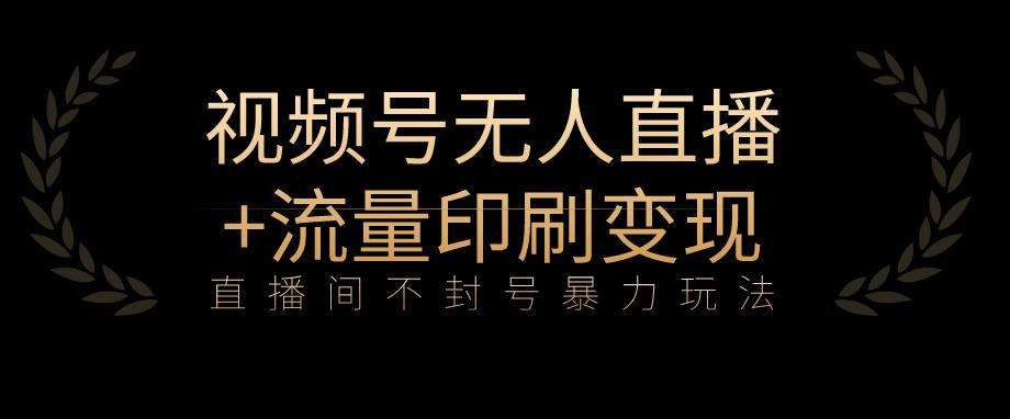 全网首发视频号不封号无人直播暴利玩法+流量印刷机变现，日入1000+【揭秘】-甬战资源库