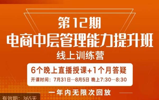 陈少珊·电商中层管理能力提升班，学习对象-电商公司各个岗位的主管，20人人以内的电商公司老板-甬战资源库