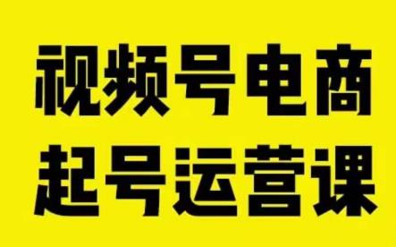 视频号电商起号运营课，教新人如何自然流起号，助力商家0-1突破-甬战资源库