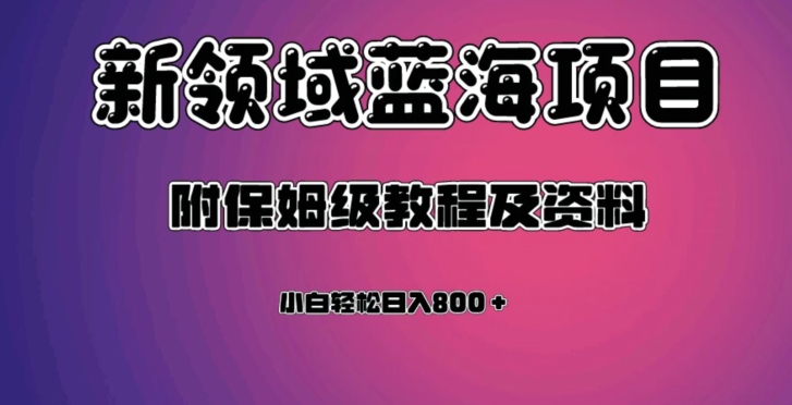 虚拟资源蓝海领域新项目，轻松日入800＋，附保姆级教程及资料-甬战资源库